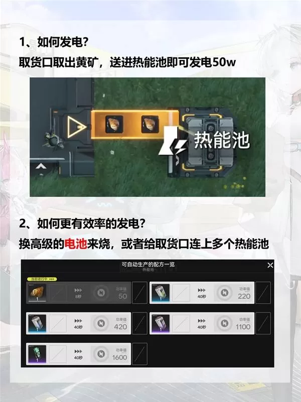 明日方舟终末地发电教程