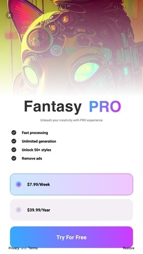 Fantasy ai中文版(改名AnimeArt)app下载